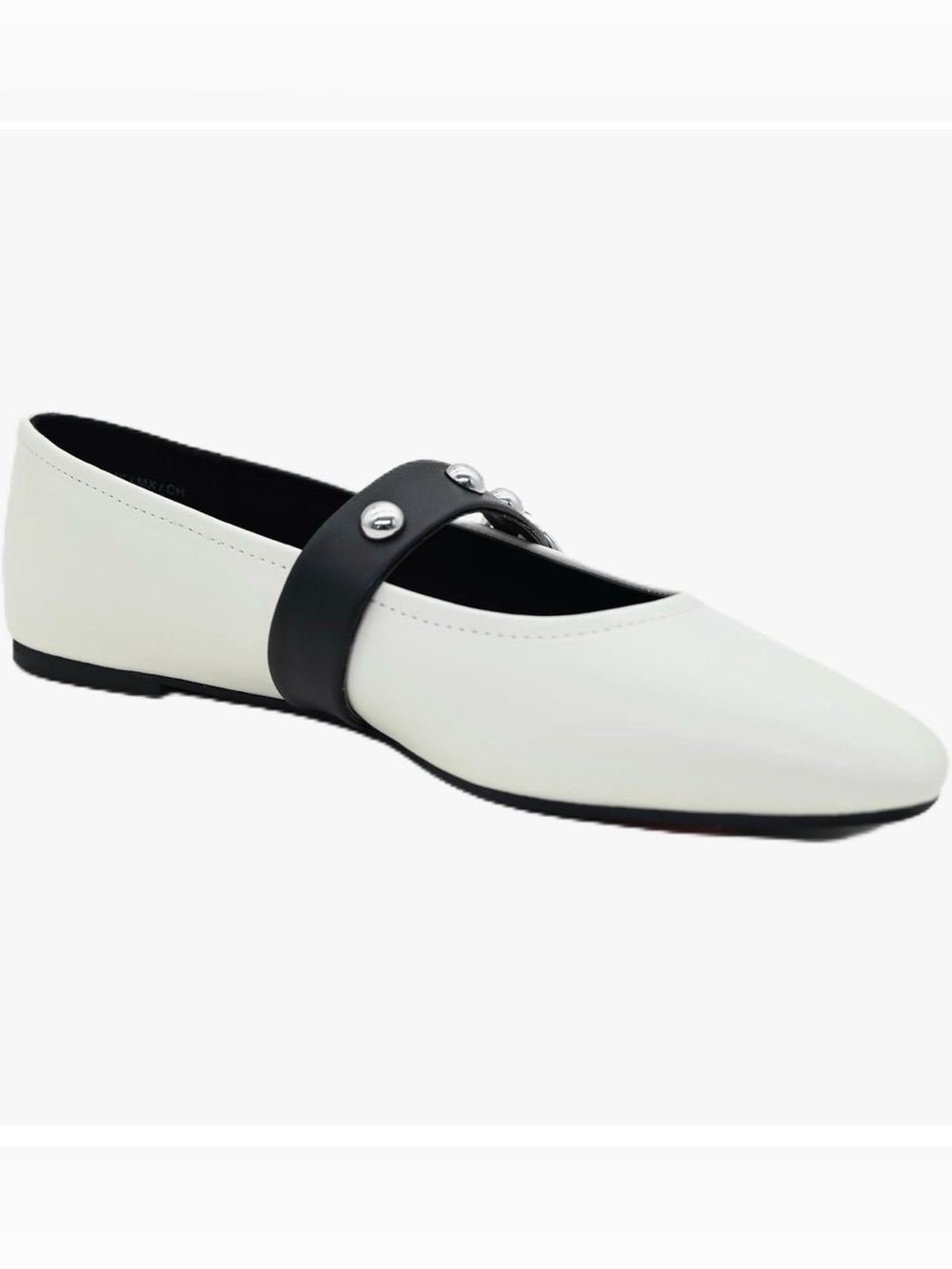 Kenner Cole Women's White and Black Mary Jane Flat size 8